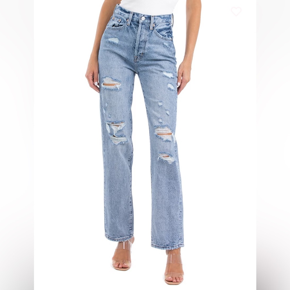 High waisted jeans